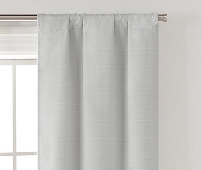 Benley White Blackout Rod Pocket Curtain Panel Pair, (63")
