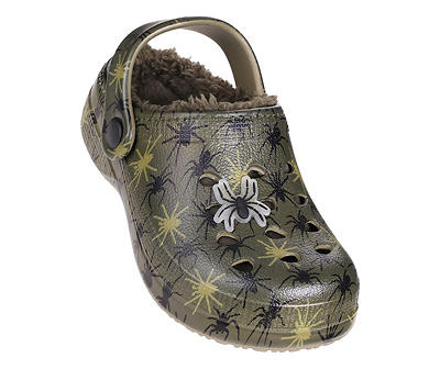 Toddler S Green Spider Charm Clog
