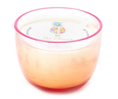 Lei Flower & Apricot Ombre Candle, 12 Oz.