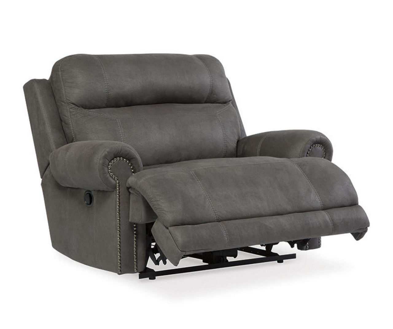 Signature Design By Ashley Austere Faux Leather Zero Wall Recliner ...