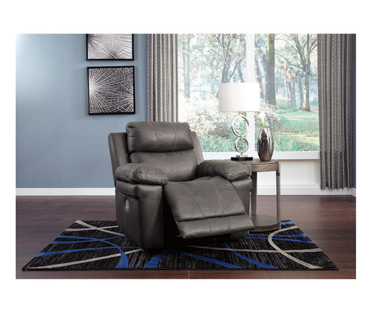 Signature Design By Ashley Erlangen Faux Leather Power Recliner | Big Lots