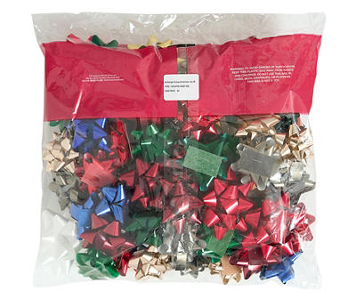 Multi-Color Gift Bows, 65-Pack
