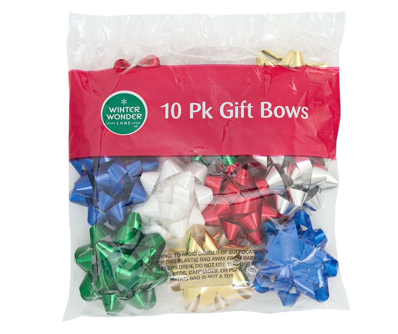 Multi-Color Gift Bows, 10-Pack