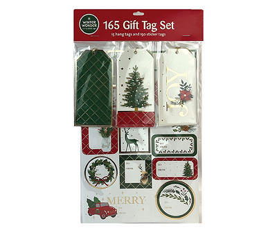 Deer, Tree & Truck Hang & Stick Gift Tags, 165-Count