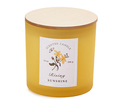 Rising Sunshine 2-Wick Frosted Glass Candle, 14 Oz