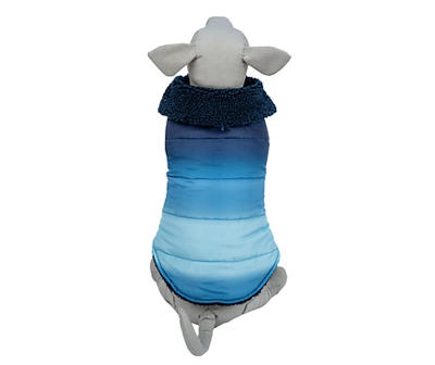 Pet Large Blue Ombre Puffer Vest