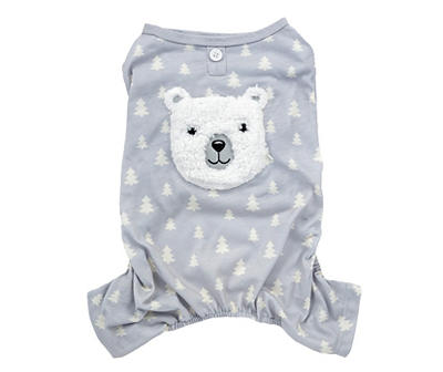 Pet Large Gray Polar Bear Pajama