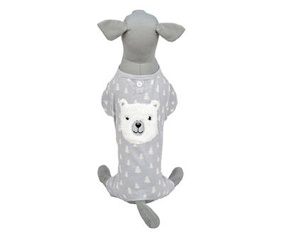 Pet Small Gray Polar Bear Pajama