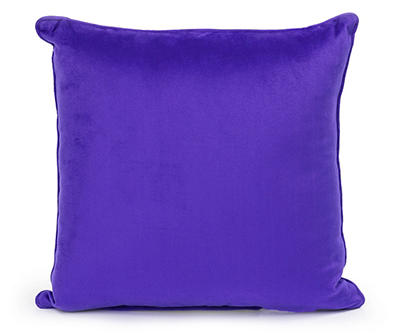 Wednesday "No Hug Zone" White & Purple Square Throw Pillow