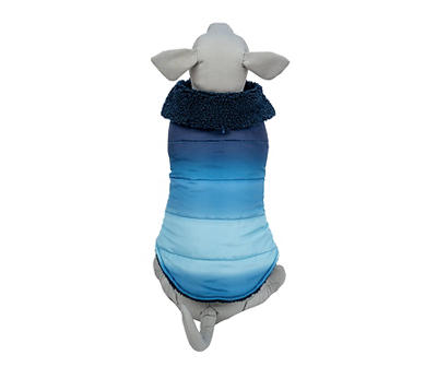 Pet X-Large Blue Ombre Puffer Vest