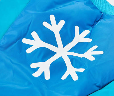 Pet Medium Blue Snowflake Color Block Jacket