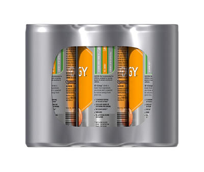 V8 +ENERGY Peach Mango Energy Drink, 8 FL OZ Can (Pack of 12)
