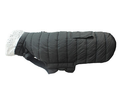 Pet X-Large Gray Fur Collar Puffer Jacket 