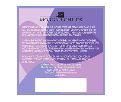 Morgan Childs  Relaxing Lavender Shower Bomb, 2 Oz.