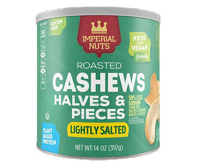 Lightly Salted Cashew Halves & Pieces, 14 Oz.