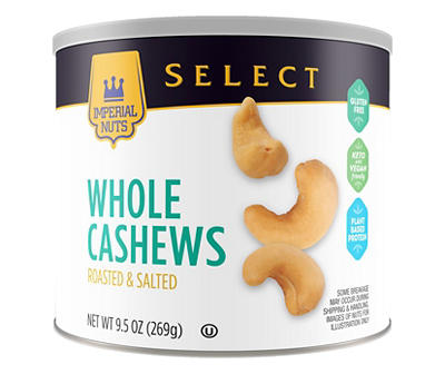 Roasted & Salted Whole Cashews, 9.5 oz.