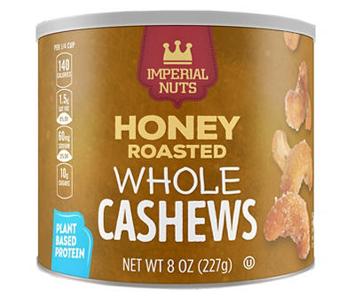 Honey Roasted Whole Cashews, 8 Oz.