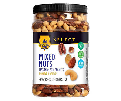 Roasted & Salted Deluxe Mixed Nuts Less Peanuts, 30 oz.