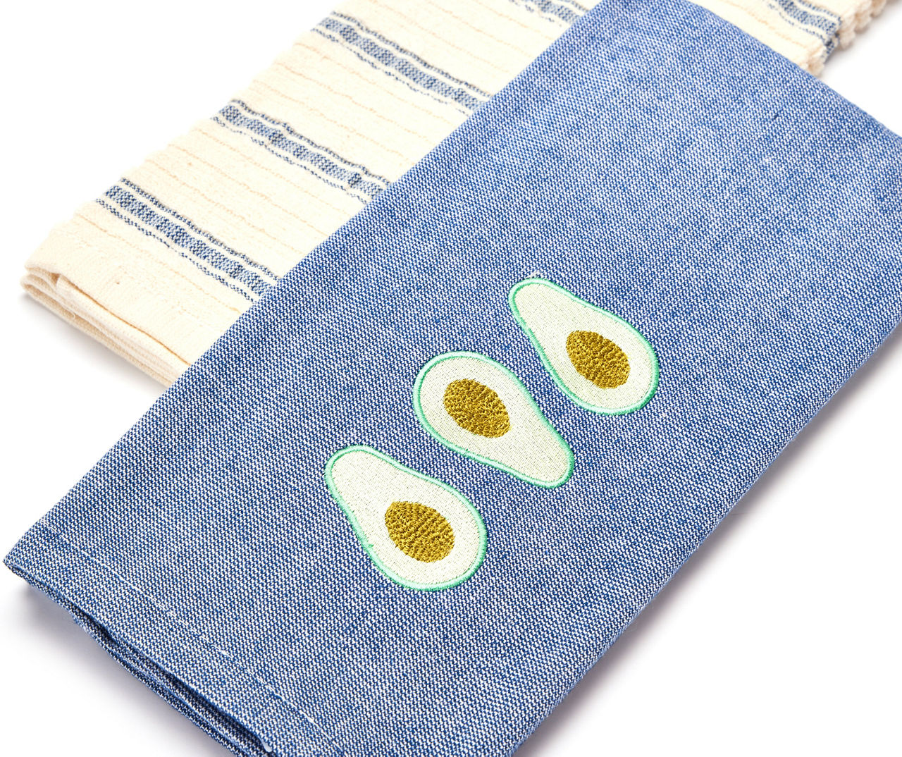 Navy Peony Avocado 2-Piece Kitchen Towel Set