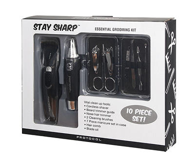 Stay Sharp 10-Piece Essential Grooming Set
