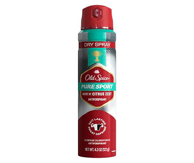 Pure Sport Antiperspirant & Deodorant Dry Spray, 4.3 Oz.