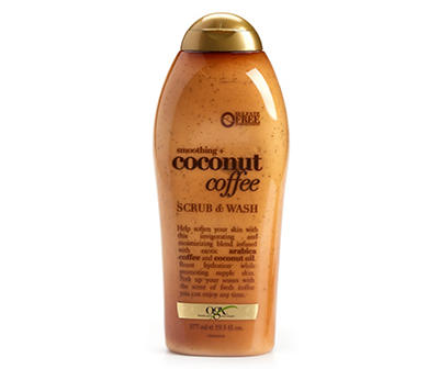Smoothing + Coconut Coffee Exfoliating Body Scrub & Wash, 19.5 Oz.