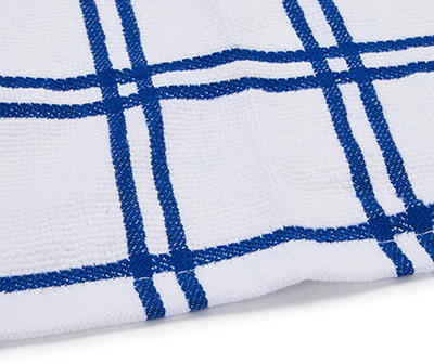 White & Blue Plaid Dishcloths, 2-Pack