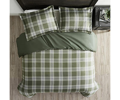 Chance Olive Plaid Twin XL 2-Piece Comforter Set