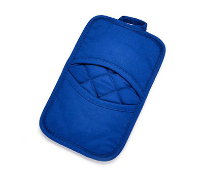 Blue Quilted Cotton Pot Holder