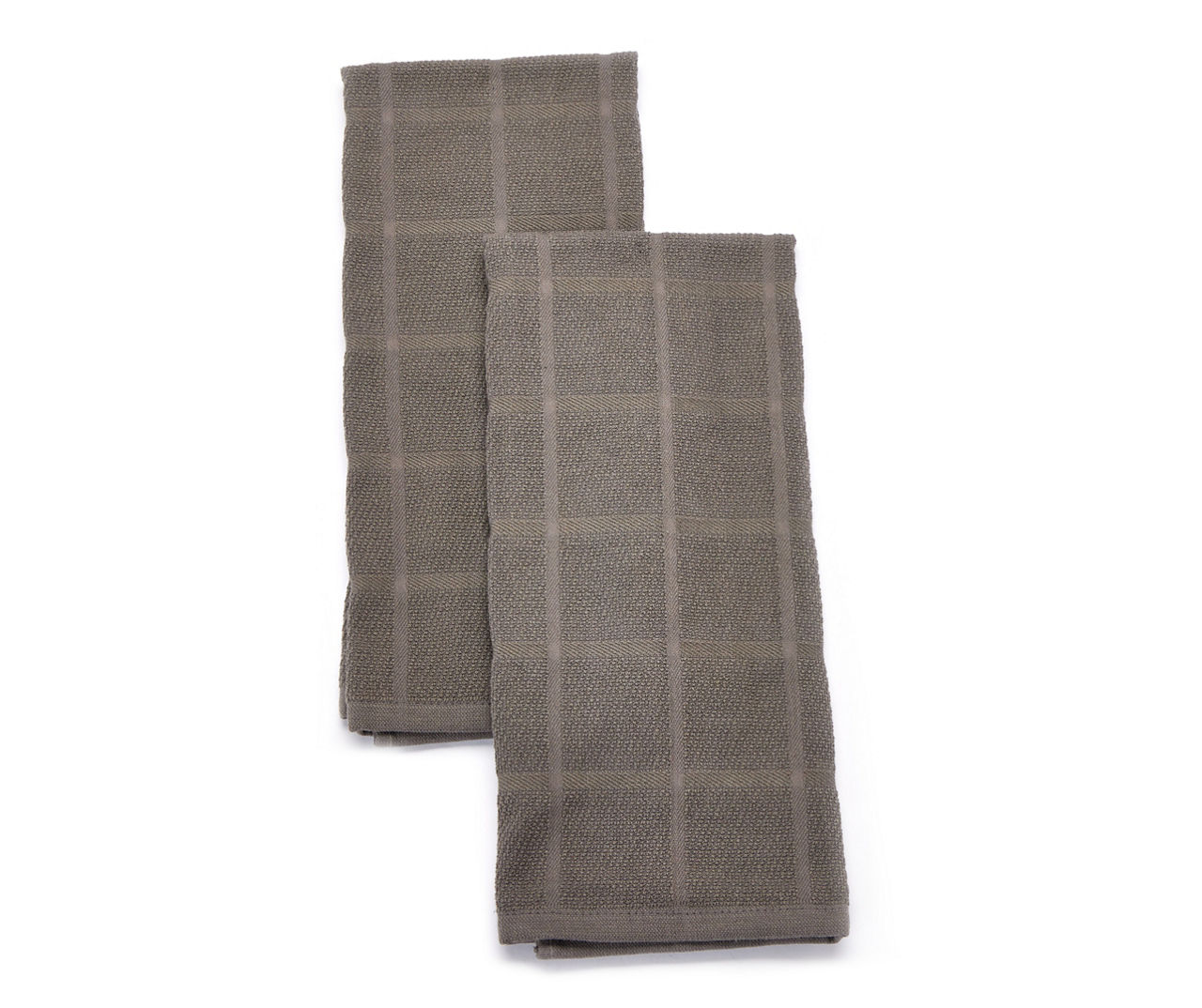 Our Table Solid Kitchen Towels in Grey - 2 ct