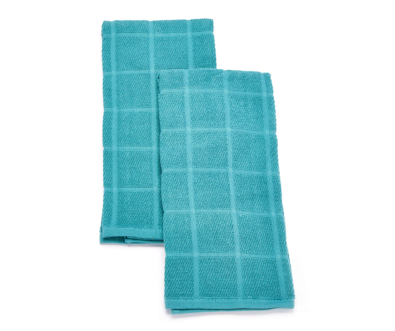 Our Table Solid Kitchen Towels in Teal Set of 2 - Each
