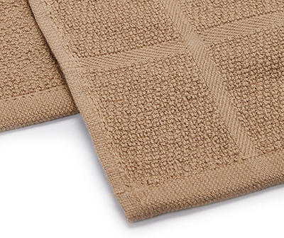 Sand Textured Grid Kitchen Towels, 2-Pack