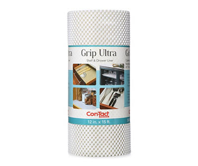 White Extra Thick Grip Ultra Shelf & Drawer Liner, (12" x 15')