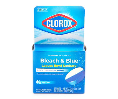 Bleach & Blue Rain Clean Toilet Bowl Tablets, 2-Pack