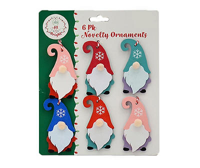 Gnomes Mini Ornaments, 6-Pack