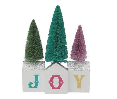 "Joy" Blocks & Trees Tabletop Decor