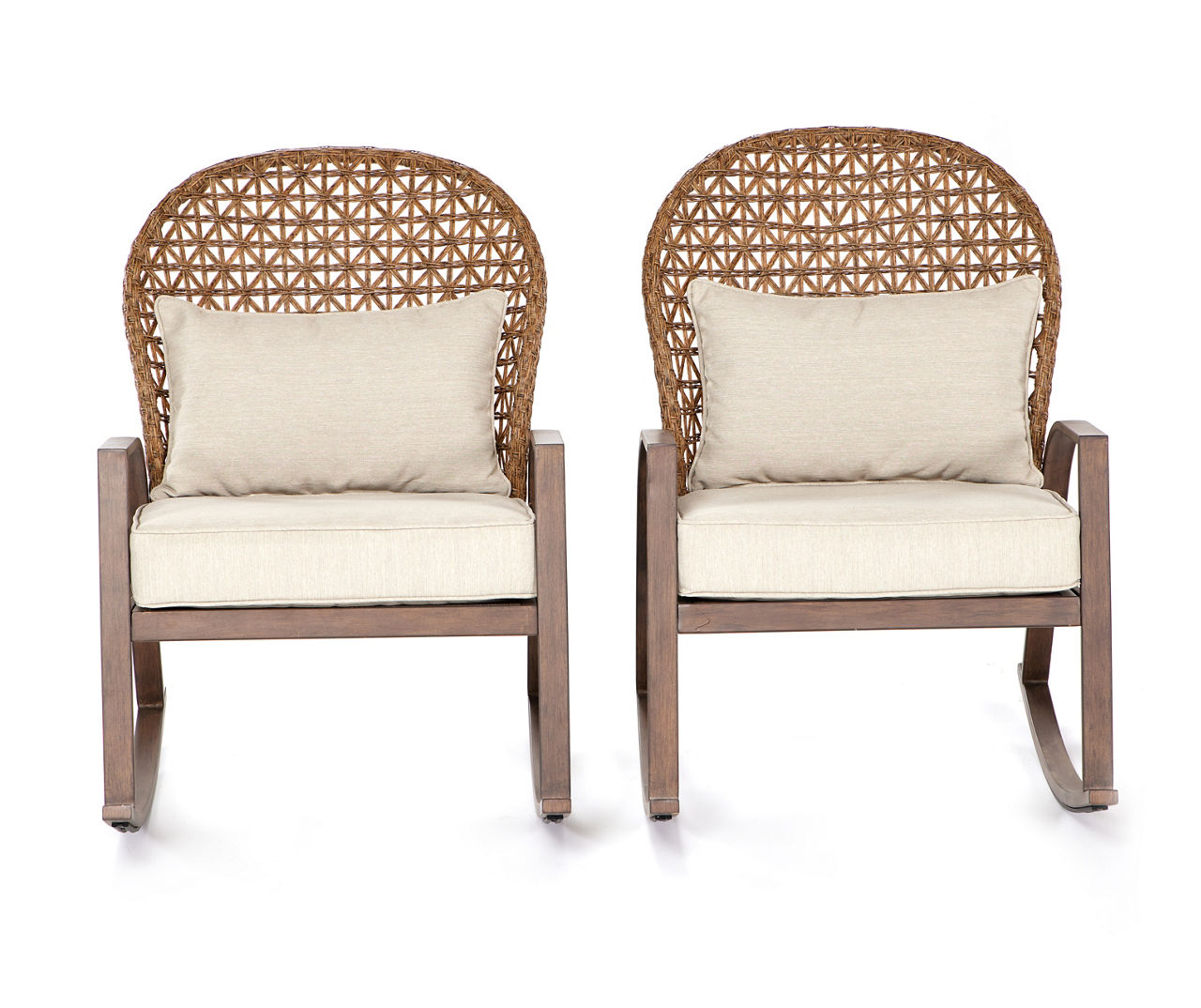 Broyhill Laurel Terrace Wicker Cushioned Patio Rockers 2 Pack Big Lots