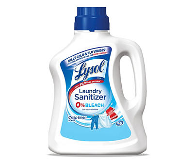 Lysol Laundry Sanitizer Additive, Sanitizing Liquid for Clothes and Linens, Eliminates Odor Causing Bacteria, Crisp Linen, 90oz