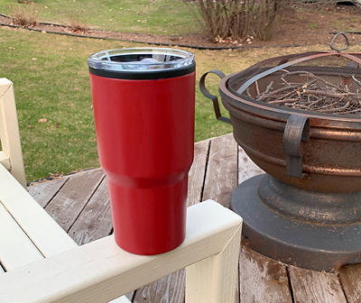 Red Stainless Steel Travel Mug Set