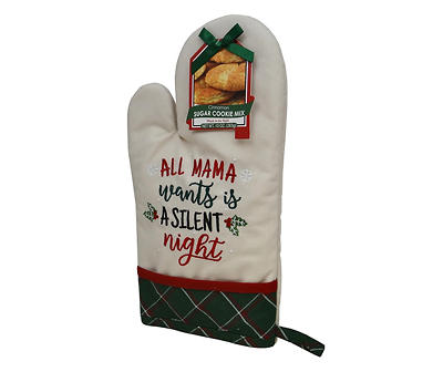 "All Mama Wants is a Silent Night" Oven Mitt & Cookie Mix, 10 Oz.