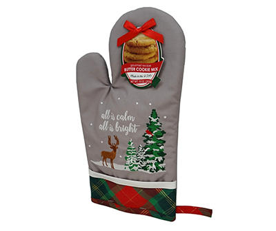 "All is Calm All is Bright" Oven Mitt & Cookie Mix, 10 Oz.