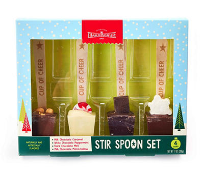 Cocoa Stir Spoon Set, 4-Pack