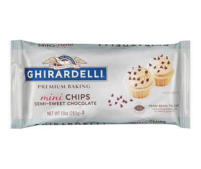 GHIRARDELLI Mini Semi-Sweet Chocolate Premium Baking Chips, 10 oz Bag