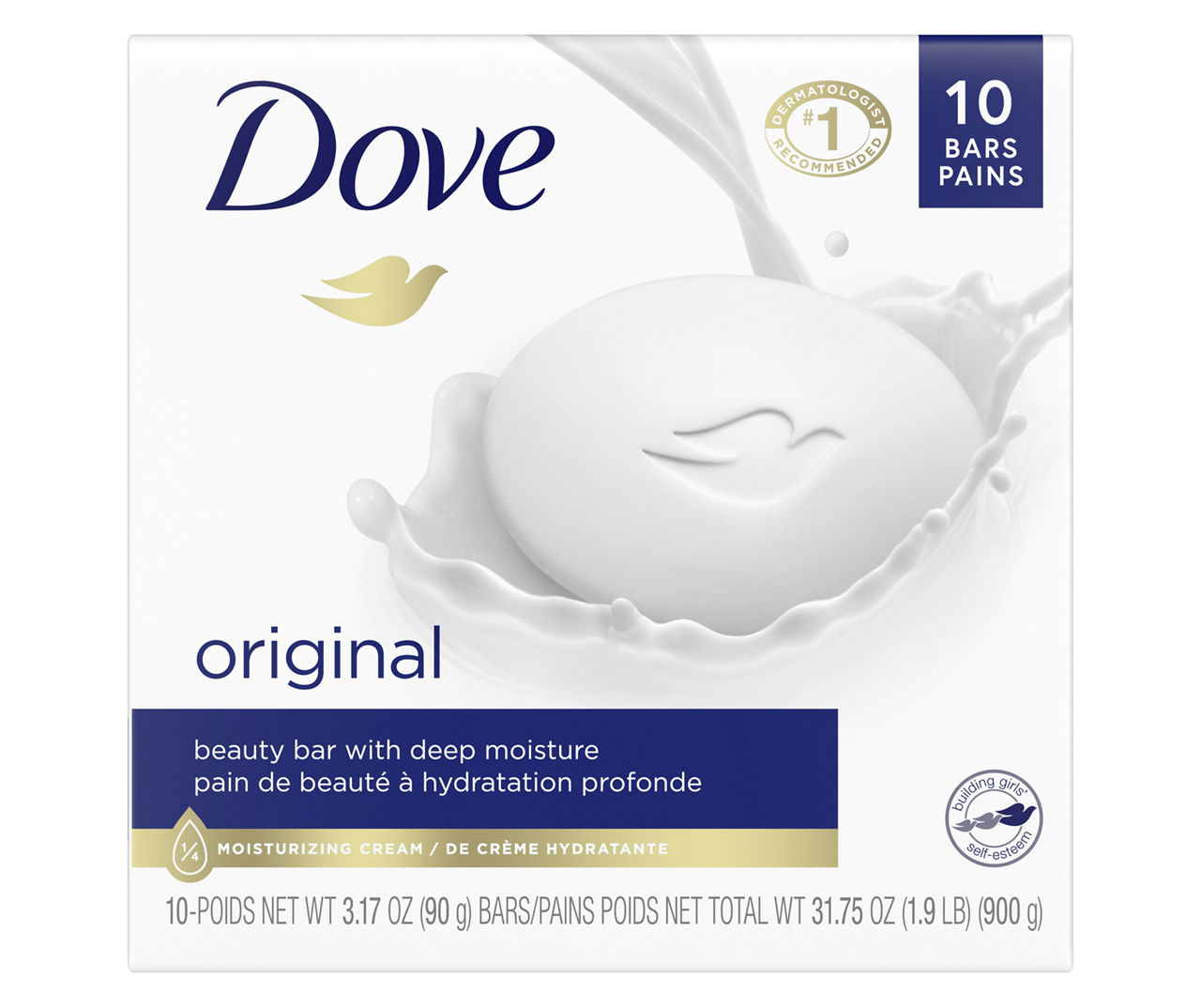 Original Gentle Skin Cleanser Beauty Bar, 10-Pack