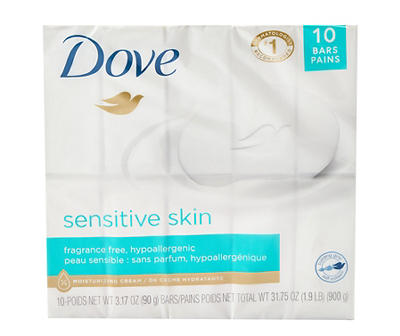 Sensitive Skin Beauty Bar, 10-Pack