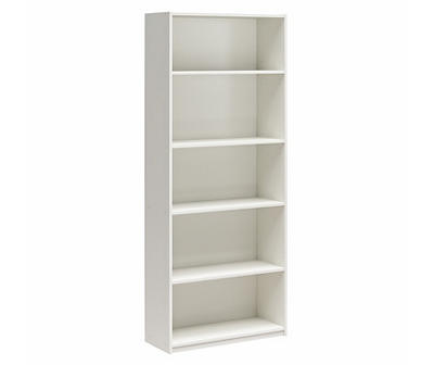 Moda White 5-Shelf Bookcase