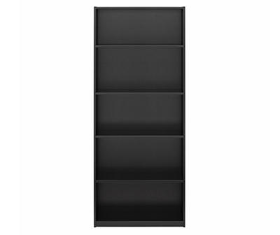 Moda Black 5-Shelf Bookcase