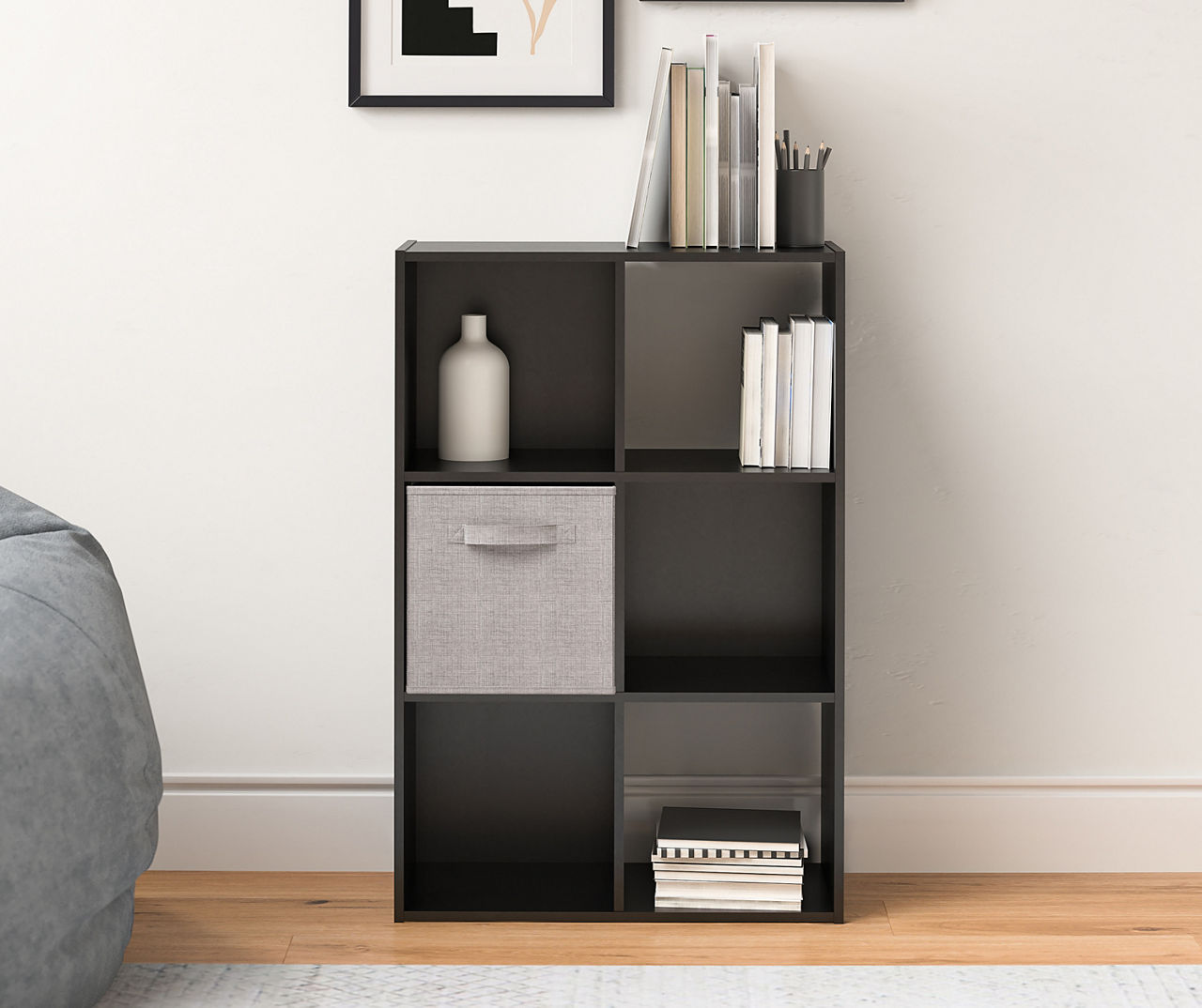 Moda Black 6-Cube Storage Organizer