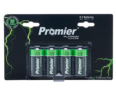Platinum C Alkaline Battery, 4-Pack