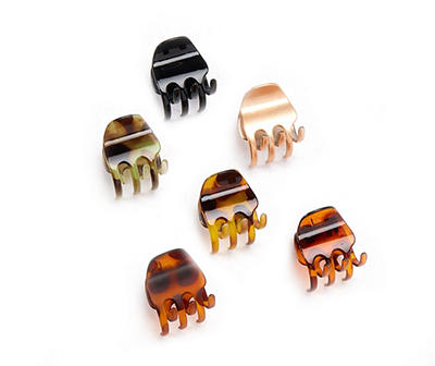 Gold & Neutral 6-Piece Mini Claw Clip Set